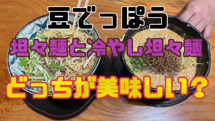 2023「豆でっぽう」冷やし担々麺と温かい担々麺どっちが美味しいの?両方食べてきた【我孫子市】